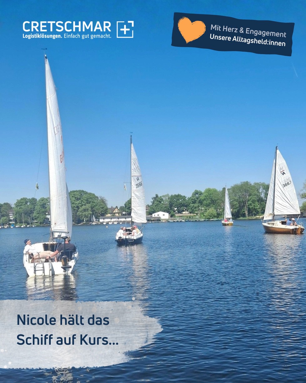 Nicole hält das Schiff auf Kurs…