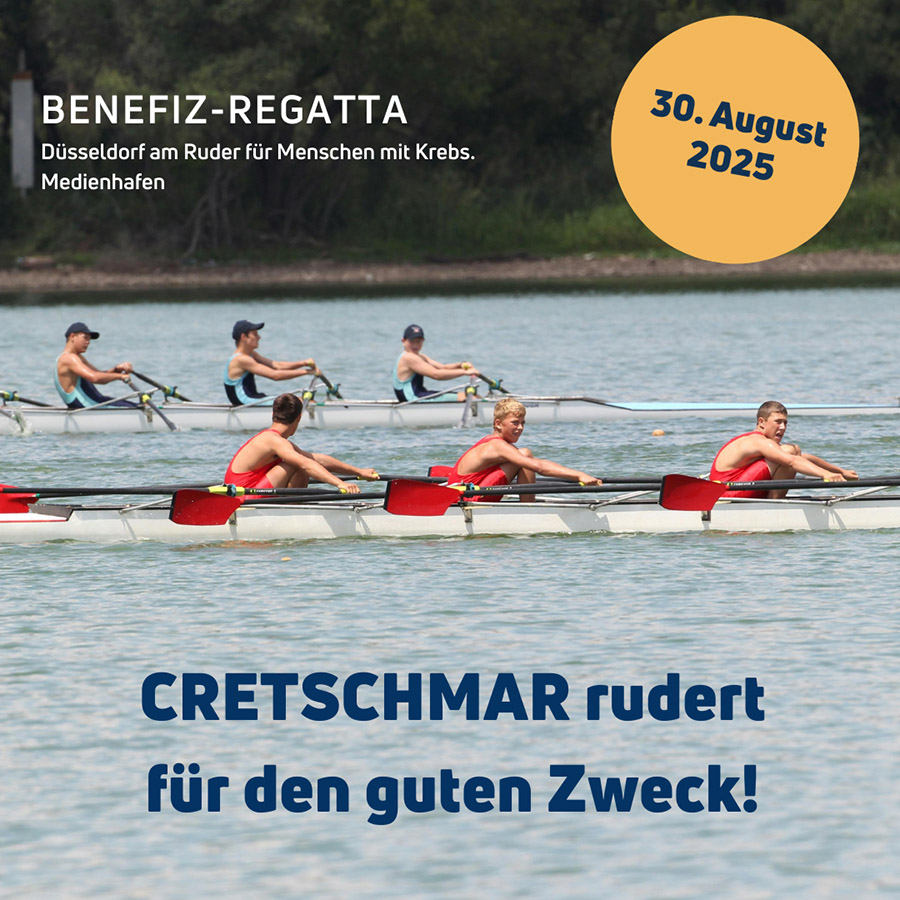 "Wir haben das Ruder selbst in der Hand" – CRETSCHMAR rudert für den guten Zweck! 